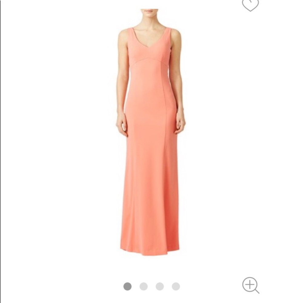 Laundry by Shelli Segal coral crepe gown